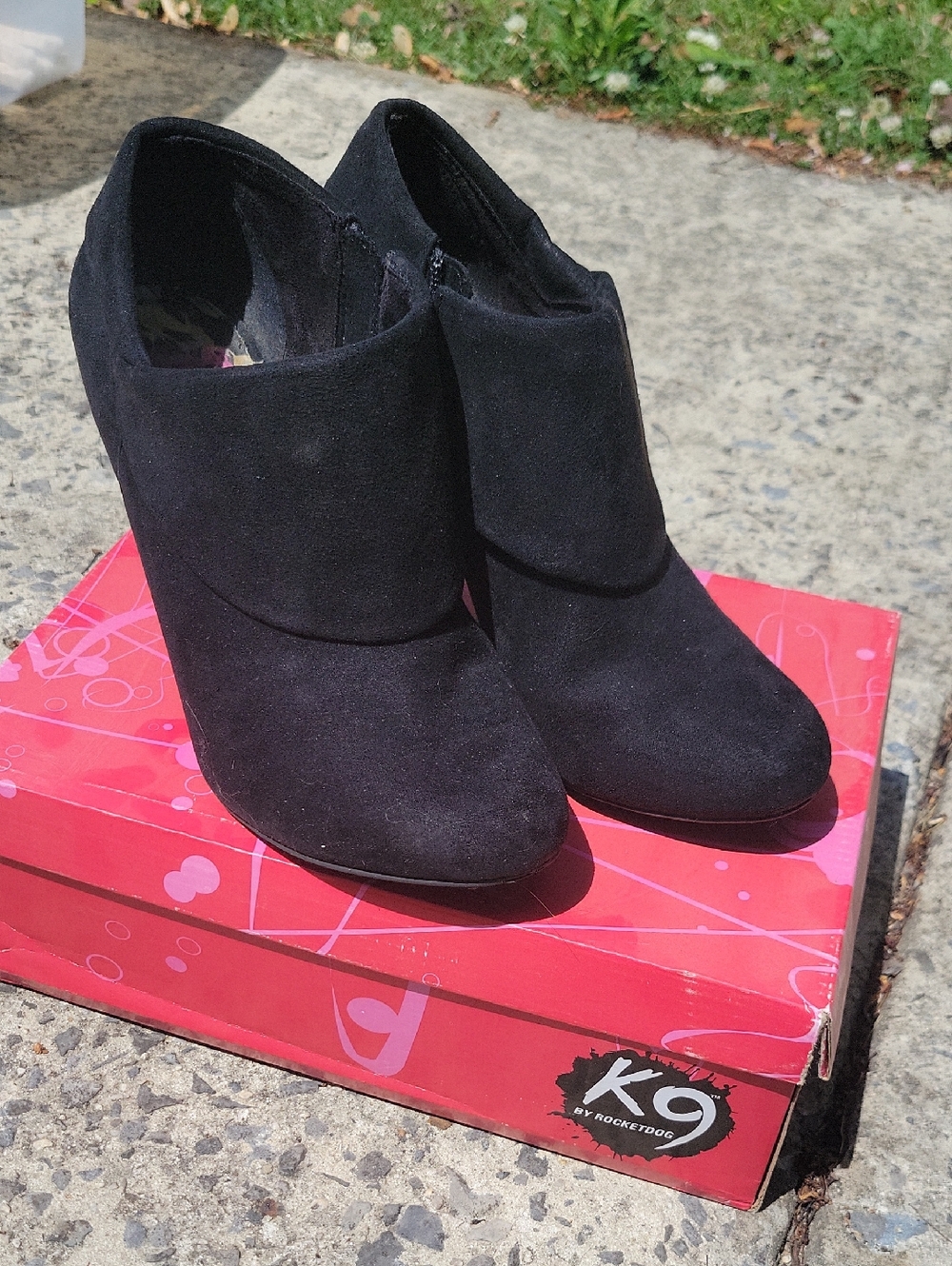 Black Suede Women's Ankle Booties